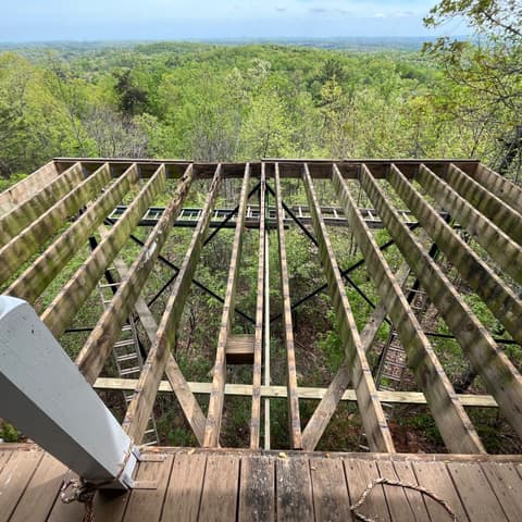 Deck framed out with new joists, ready for its boards